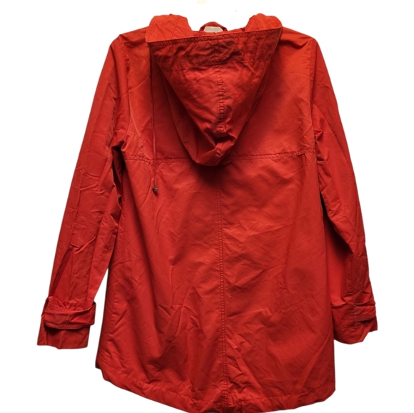 Eileen Fisher Red Utility Jacket Water-Resistant Stowaway Hood  Design - Size XS - Picture 2 of 7